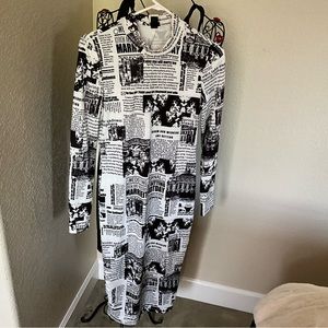 Cute newsprint dress